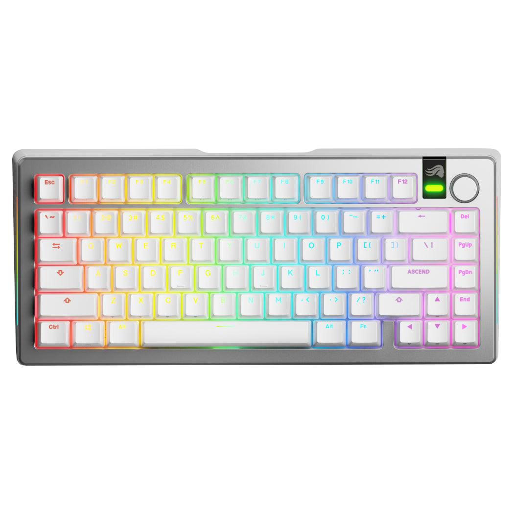 Glorious GMMK 3 Pro 75% Prebuilt Wireless Mechanical Gaming Keyboard (Silver)