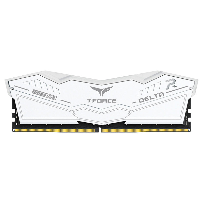 TeamGroup T-Force Delta RGB DDR5 32GB (2x16GB) 6000MHz CL30-36-36-76 1.35V Gaming Desktop Memory (White)