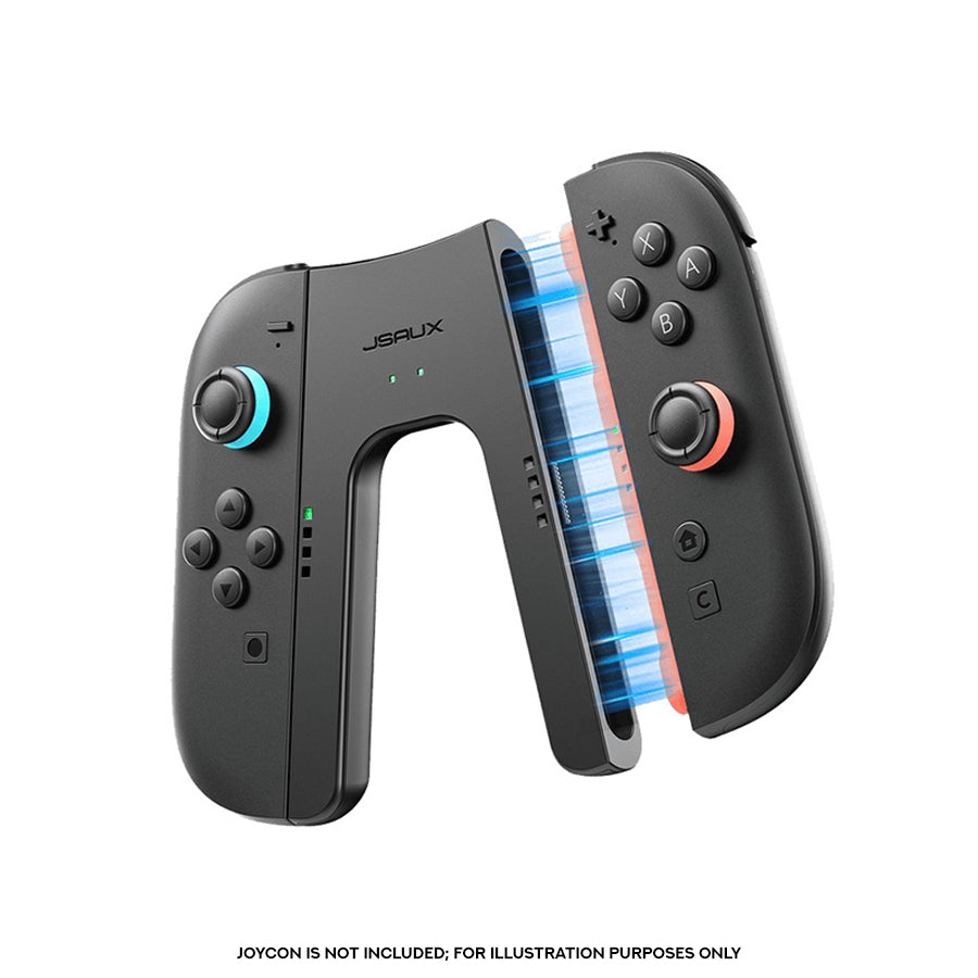JSAUX JoyVerse Series Charging Grip for Nintendo Switch 2 Joy-Con (Black) (GP0502)