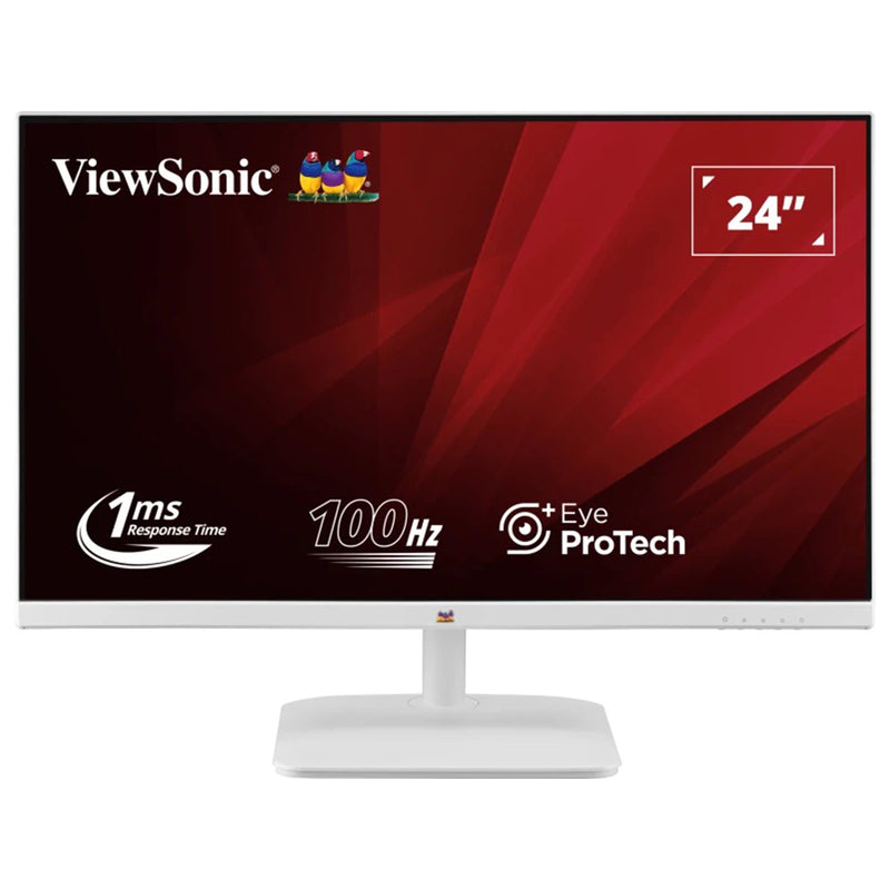 ViewSonic VA2432-MH-W 24" FHD (1920x1080) 100Hz 1ms MPRT IPS Monitor Featuring HDMI & Speakers