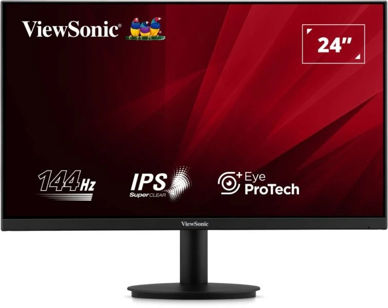 ViewSonic VA24G1-H 24" FHD (1920x1080) 144Hz IPS Monitor 1ms Response Time With Tilt Adjustment