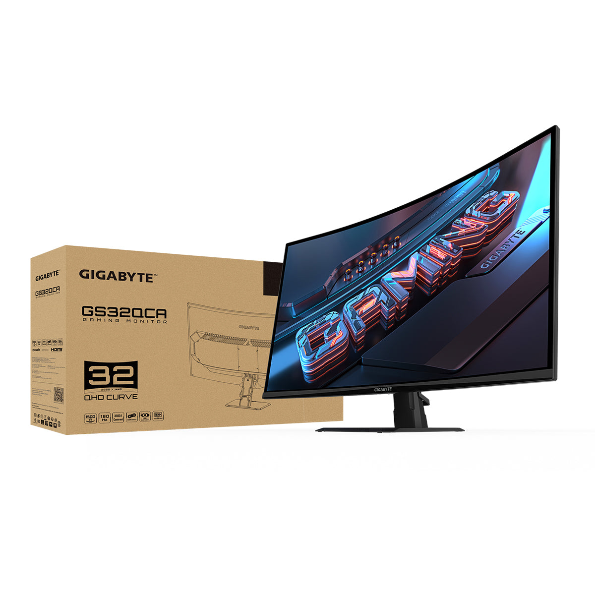 Gigabyte GS32QCA 32" QHD (2560X1440) 180Hz 1ms MPRT VA 1500R Curved Gaming Monitor