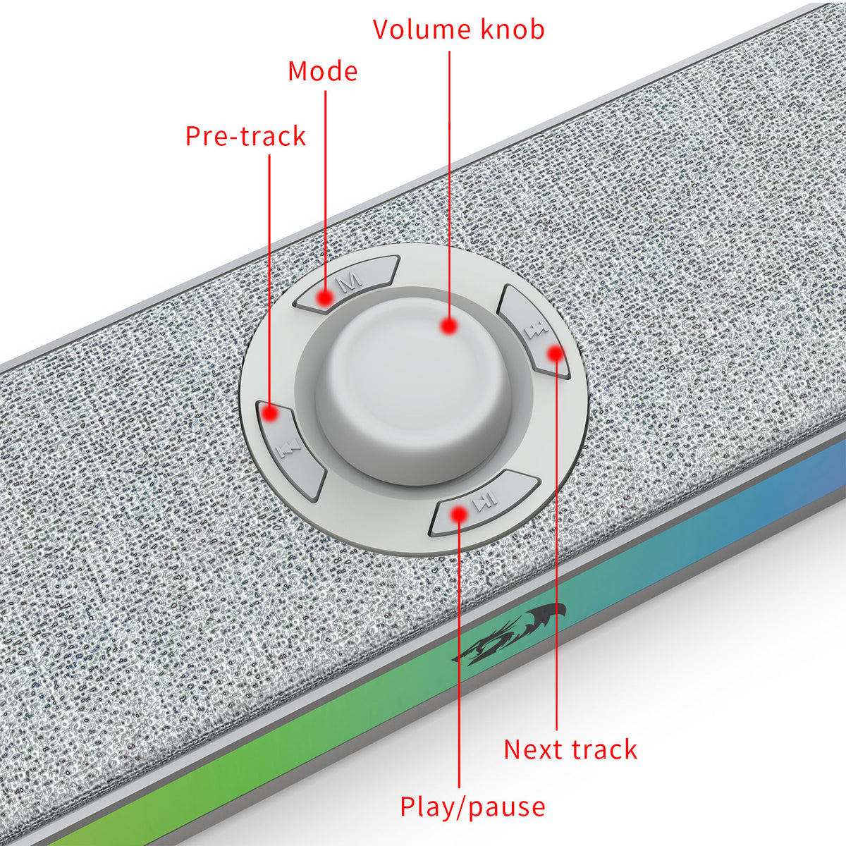Redragon GS515G Neo Dual-Mode Connection RGB Soundbar (Grey)