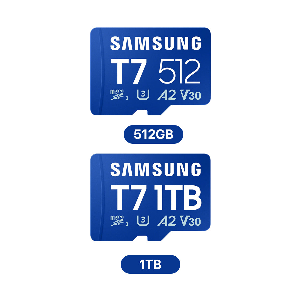 Samsung T7 UHS-I C10 U3 V30 A2 170MB/s Read microSDXC