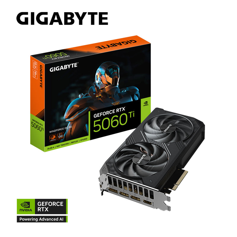 Gigabyte RTX Geforce 5060 Ti Windforce OC 8GB GDDR7 Graphics Card