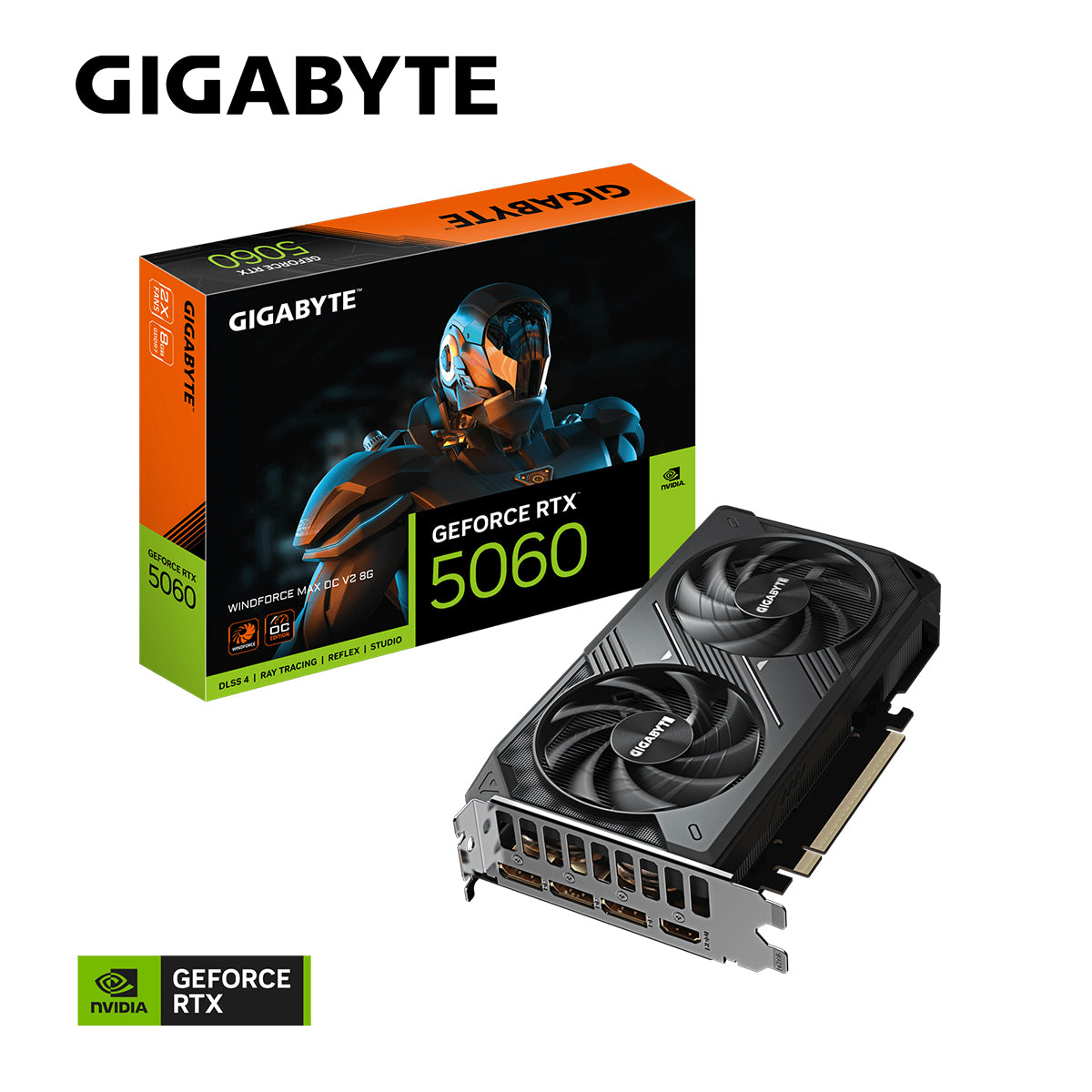 Gigabyte GeForce RTX 5060 Windforce Max OC V2 8GB GDDR7 Graphics Card