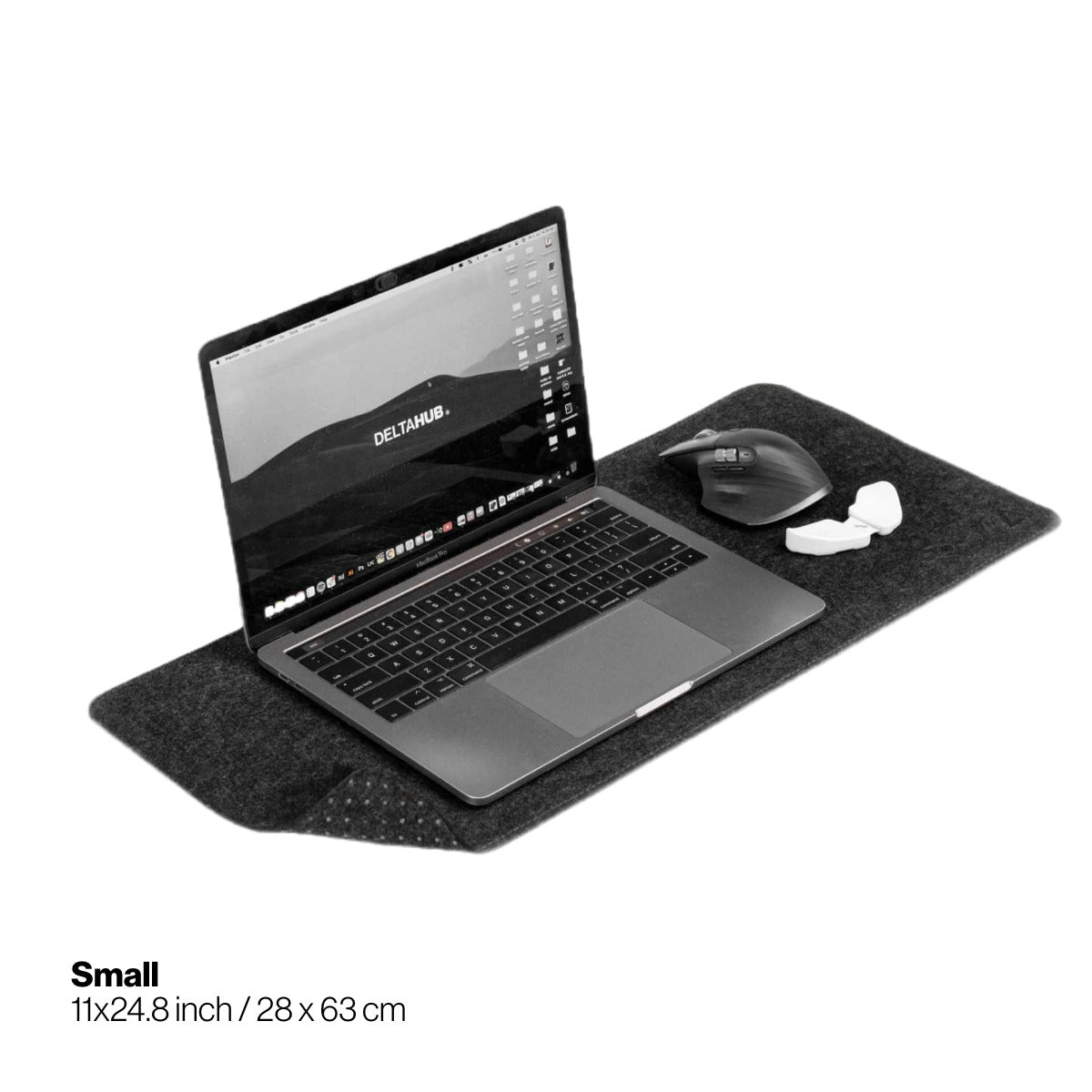 DeltaHub Minimalistic Felt Desk Pad (Dark Grey) (Small, Medium, Large) (DP-S-D, DP-M-D, DP-L-D)