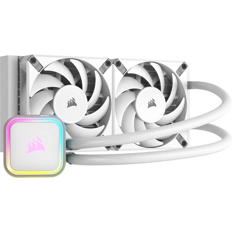 Corsair iCUE H100i RGB Elite 240mm Liquid CPU Cooler (White)