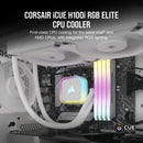 Corsair iCUE H100i RGB Elite 240mm Liquid CPU Cooler (White)