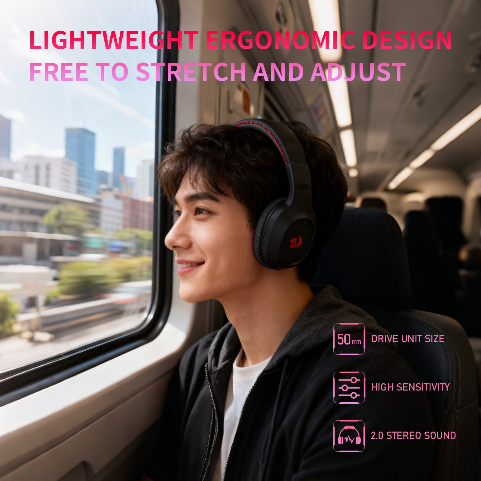 Redragon Grim H132 Wired Gaming Headset (Black)