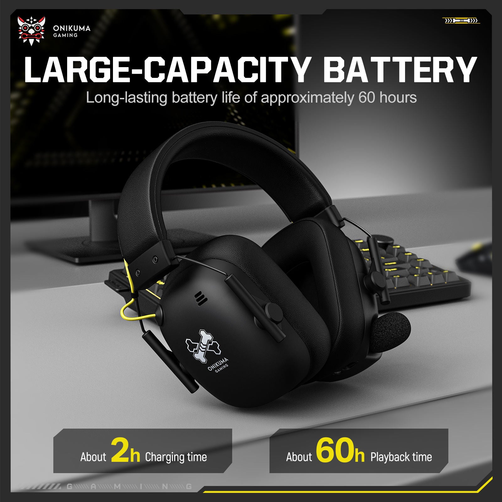 Onikuma GT888 4-Mode Gaming Headset (Black)