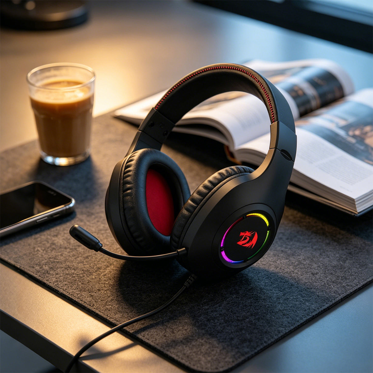 Redragon Nexus Lite Wired RGB Gaming Headset (Black) (H264)