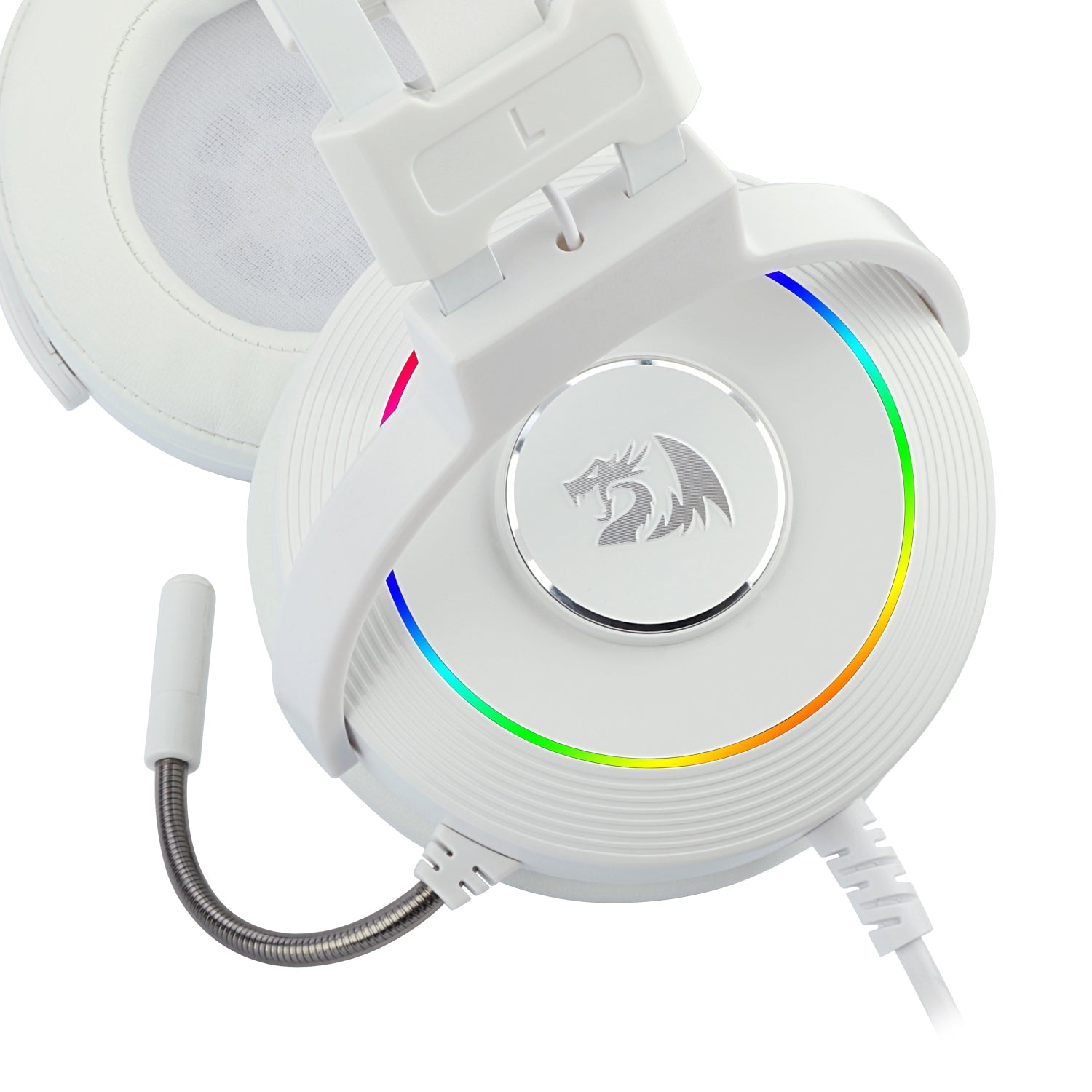Redragon Lamia 2 Gaming Headset With Stand (White) (H320W-RGB)