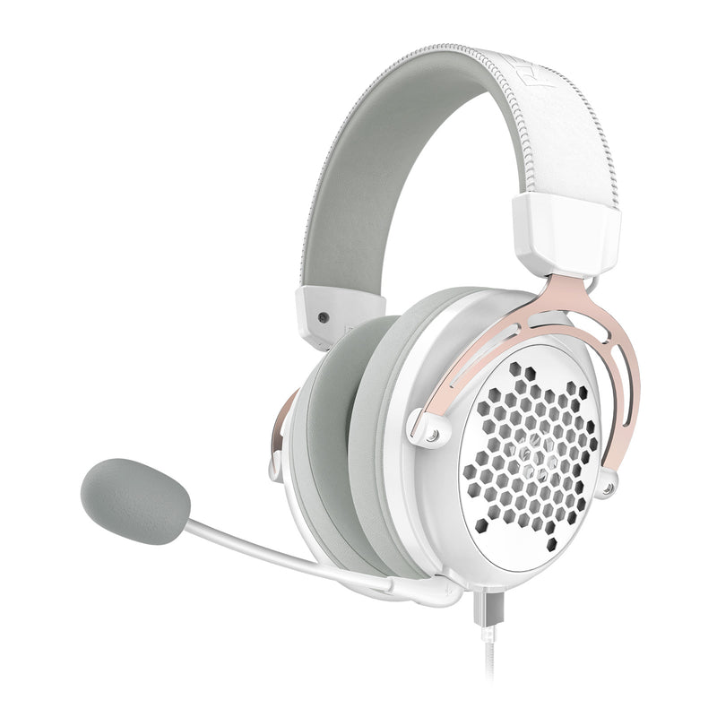 Redragon Diomedes Honeycomb Gaming Headset (White) (H386-W)