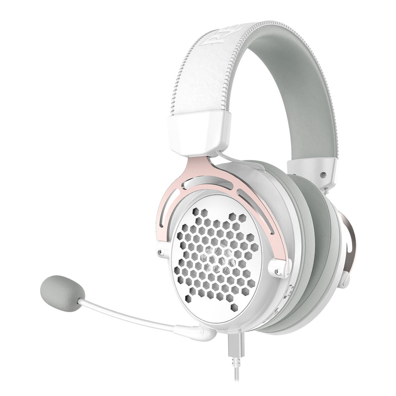 Redragon Diomedes Honeycomb Gaming Headset (White) (H386-W)