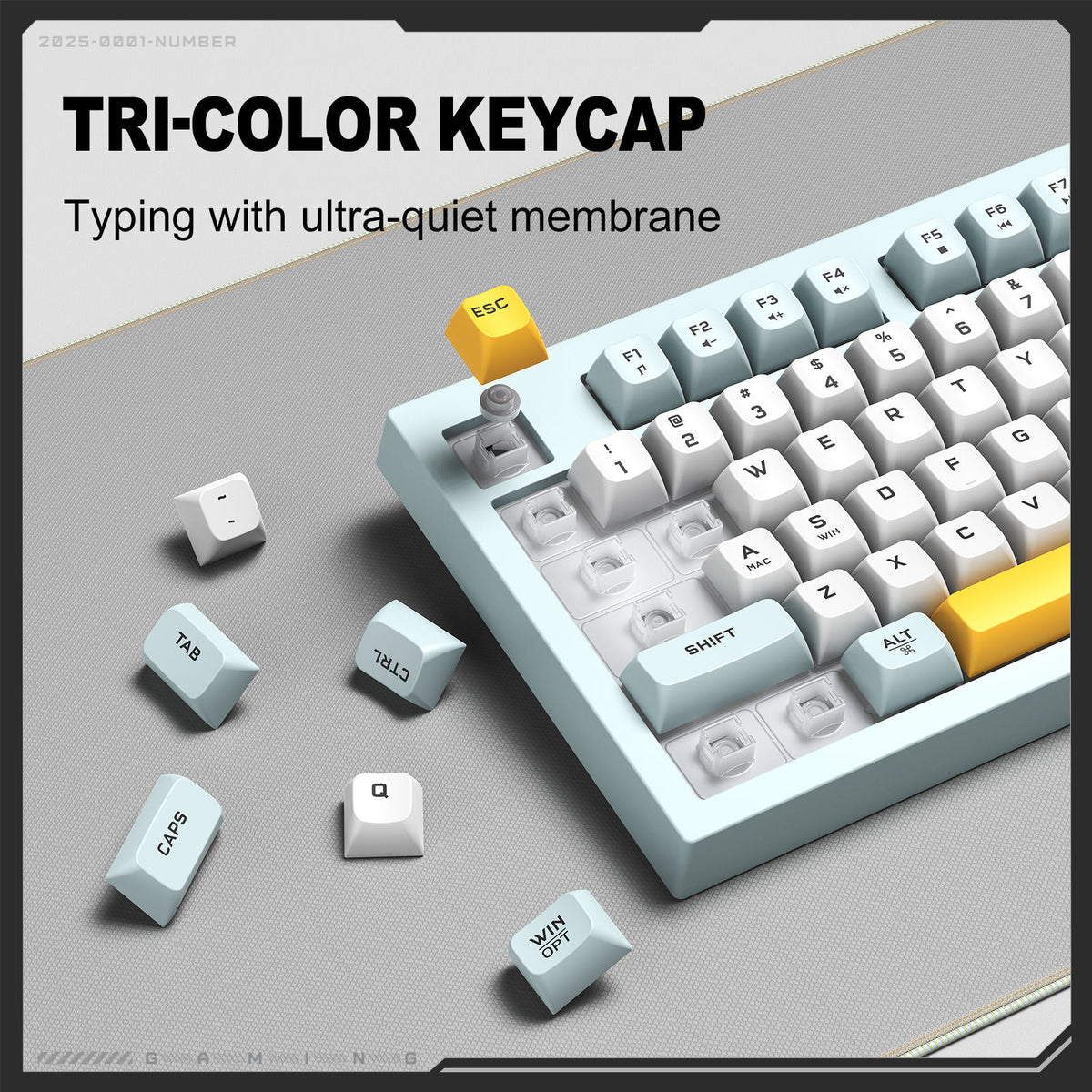 Onikuma G80 94-Key RGB Tri-Mode Membrane Keyboard with Knob and LCD Screen