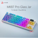 Ajazz MK87 Pro RGB Tri-Mode Mechanical Keyboard (Transparent Gradient Blue-Purple Pink-Orange)
