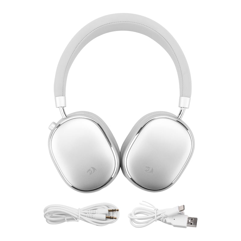 Redragon H620 Vibecore 700NC ANC Bluetooth/Wired Headphone (Silver/Grey)