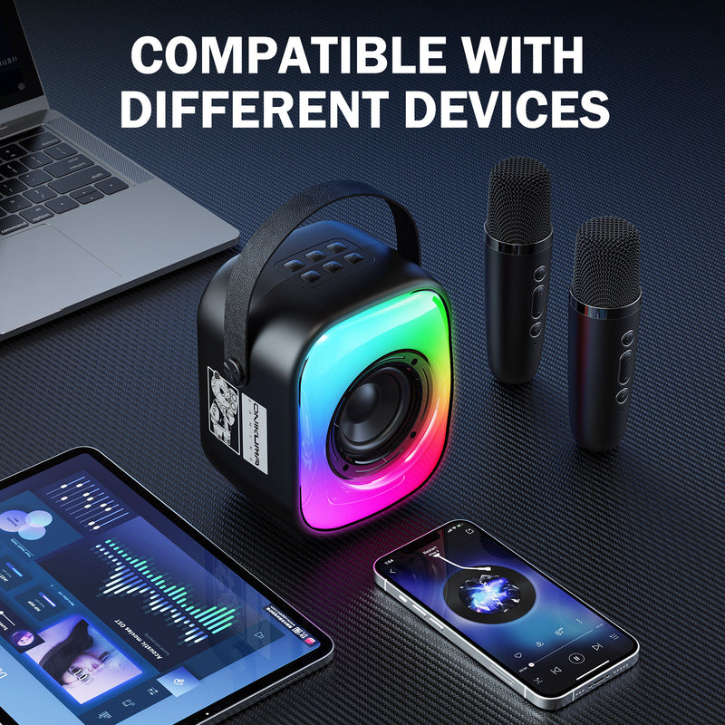 Onikuma L7 Wireless Smart Karaoke RGB Light Bluetooth Speaker Dual Wireless Microphone