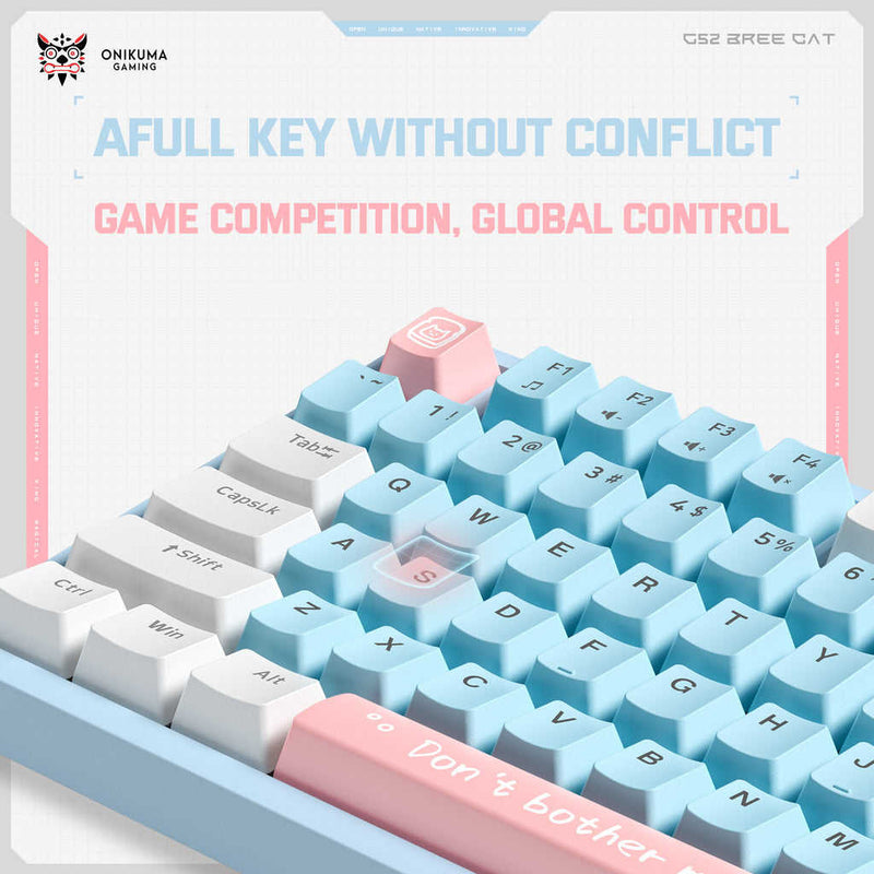 Onikuma G52 Wired 82 Keys Mechanical Keyboard (Star Powder Shaft Switch)