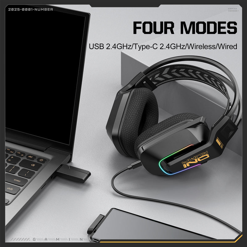 Onikuma GT828 Wireless Gaming Headset (Black)