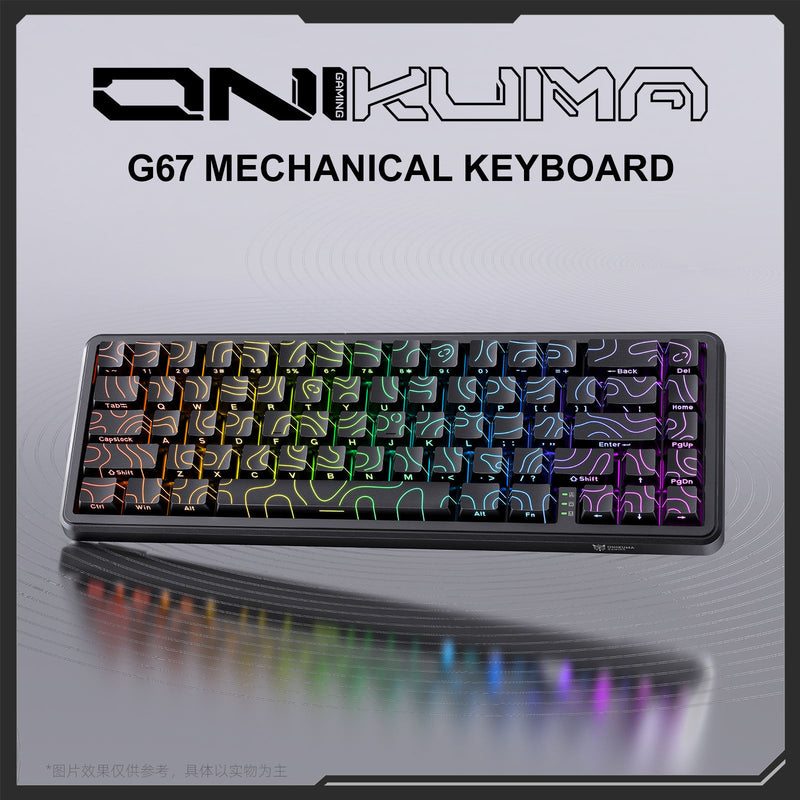 Onikuma G67 67-Key RGB Wired Hot-Swappable Mechanical Keyboard