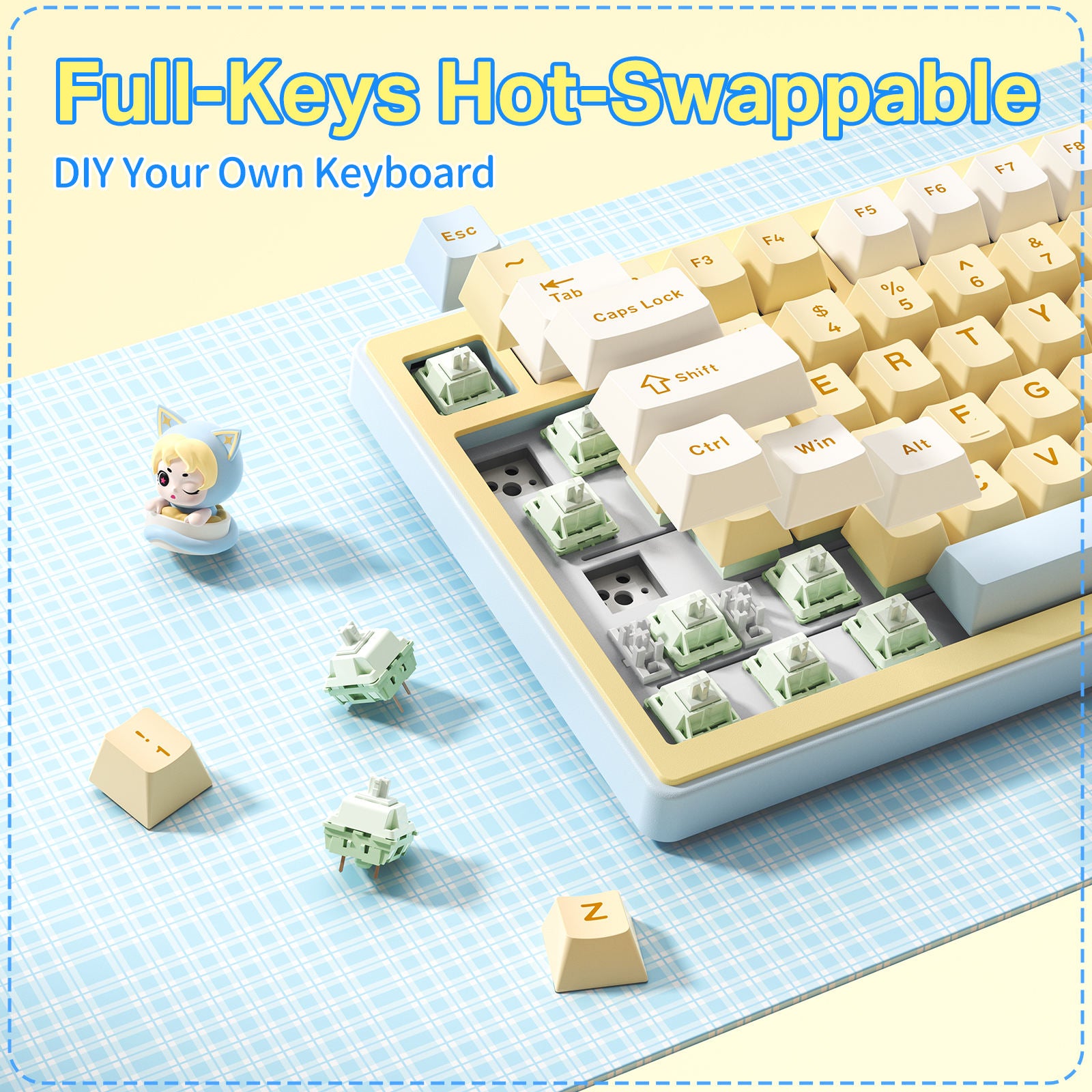 Onikuma MT707 Tri-Mode RGB 81 Keys Mechanical Keyboard