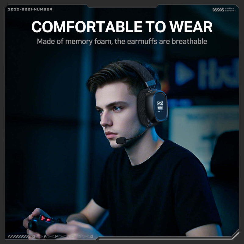 Onikuma GT839 Tri-Mode Wireless Headphone with Microphone (Black)