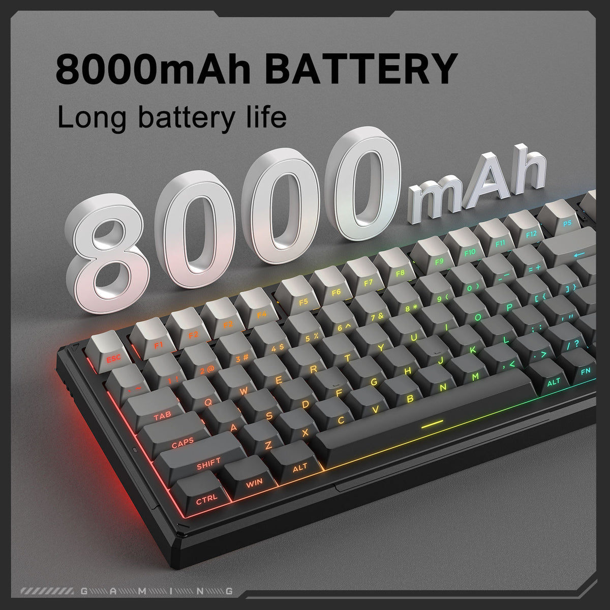 Onikuma G83 83-Key RGB Tri-Mode Hot-Swappable Mechanical Keyboard 