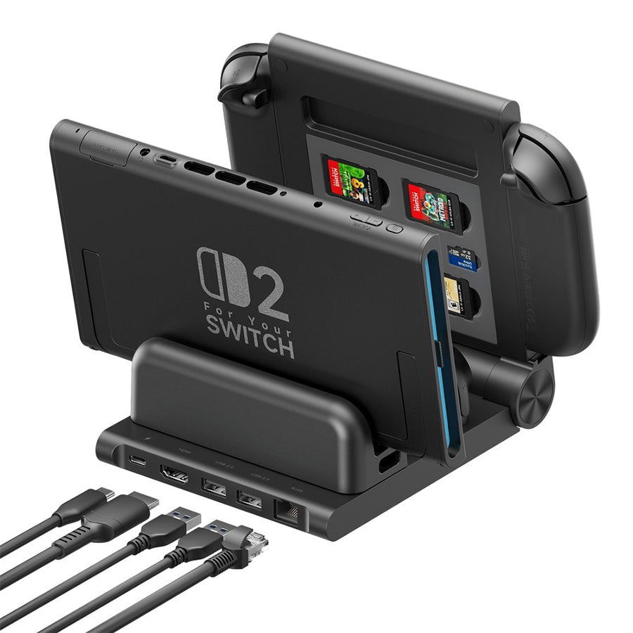 JSAUX 6-in-1 Gaming Dock for Nintendo Switch (Black) (HB0610)
