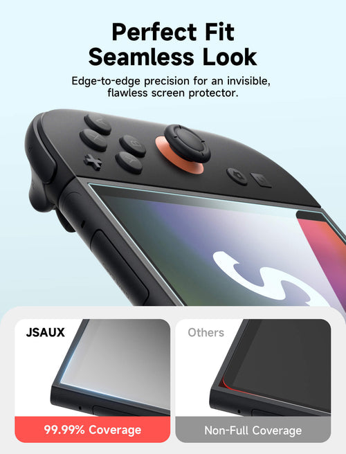 JSAUX Ultra Clear HD Tempered Glass Screen Protector 2-Pack for NSW 2