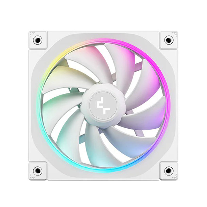 Deepcool FL12 120mm Unique ARGB Cooling Fan - 1-Pack (Black, White)