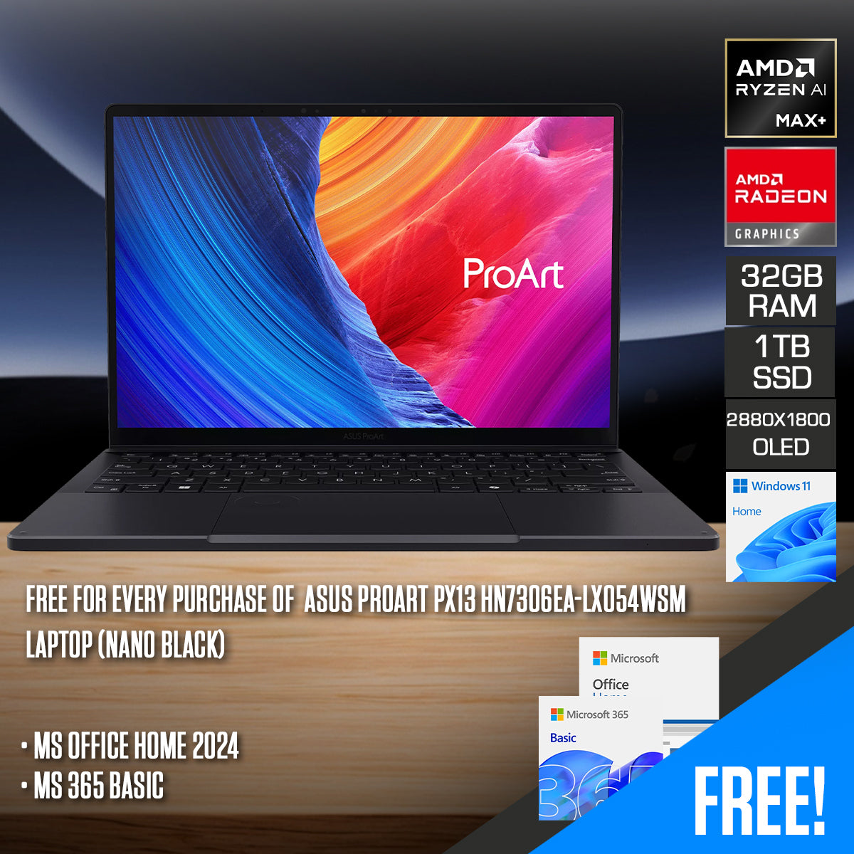 Asus ProArt PX13 HN7306EA-LX054WSM Laptop (Nano Black)