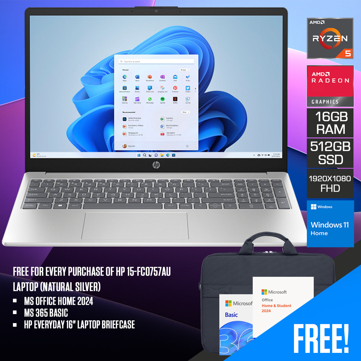 HP 15-fc0757AU Laptop (Natural Silver)