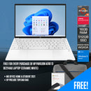 HP Pavilion Aero 13-BE2114AU Laptop (Ceramic White) | 13.3" WQXGA (2560x1600) | R5-7535U | 16GB RAM | 512GB SSD | Amd Radeon Graphics | Windows 11 Home | Ms Office Home & Student 2021 | HP Prelude Topload Bag