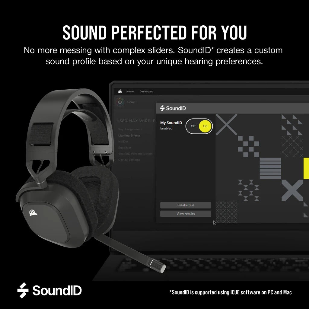 Corsair HS80 MAX Premium Wireless RGB Gaming Headset (Steel Grey)