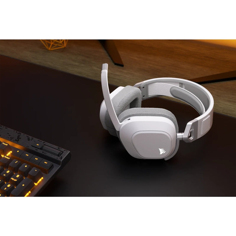 Corsair HS80 MAX Premium Wireless RGB Gaming Headset (White)