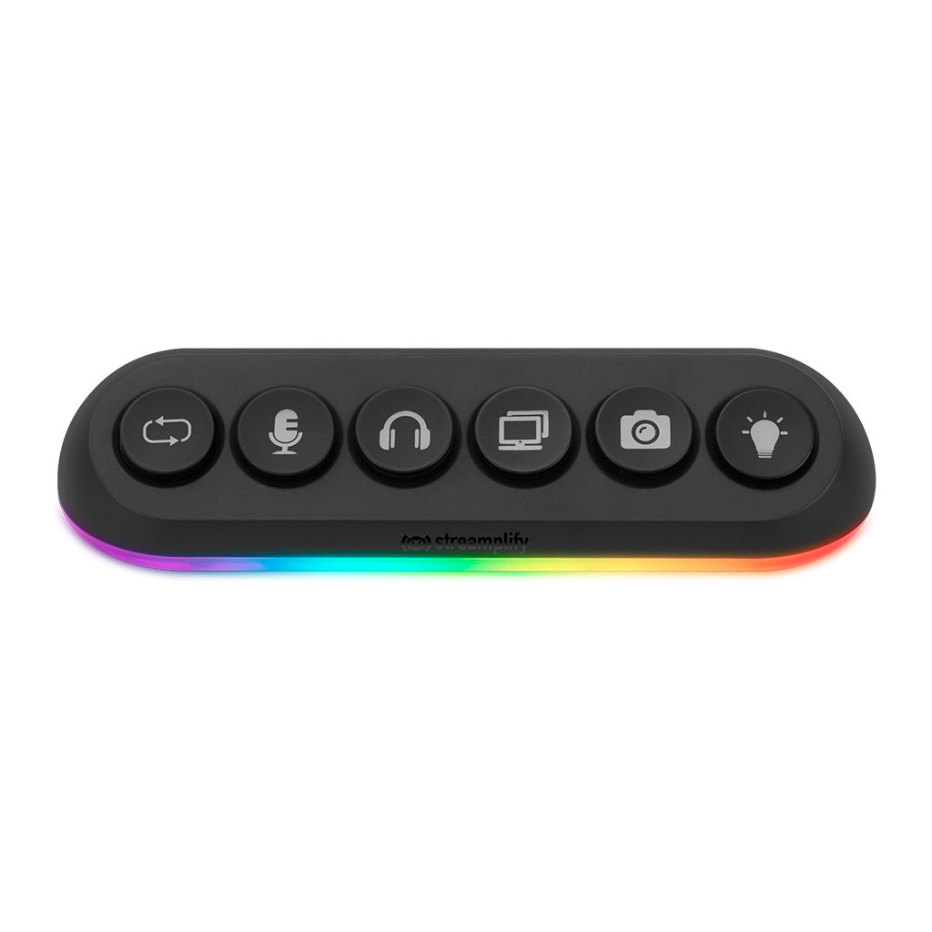 Streamplify Hub Deck 5 5-Port RGB USB Hub 7-Swappable Keycaps (Black)