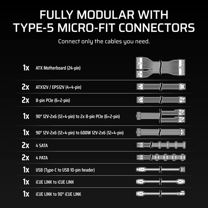 Corsair HX1200i SHIFT Fully Modular Platinum ATX Power Supply