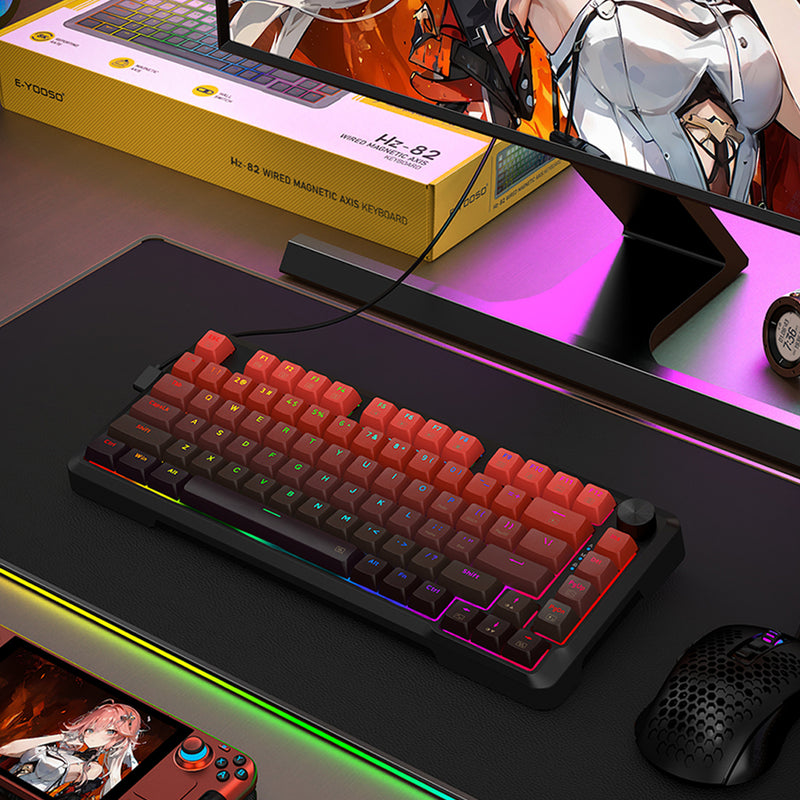 E-Yooso HZ-82 RGB 82-Keys Wired Mechanical Keyboard Gradient Red