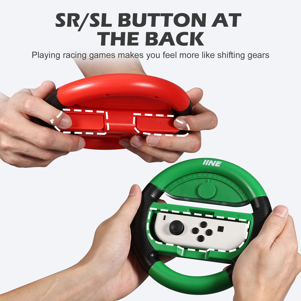 IINE Switch Two Color Steering Wheel Red & Green (L729)