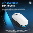 NacodeX x Ajazz NJ08 Triple Mode RGB Mouse (Black, White)