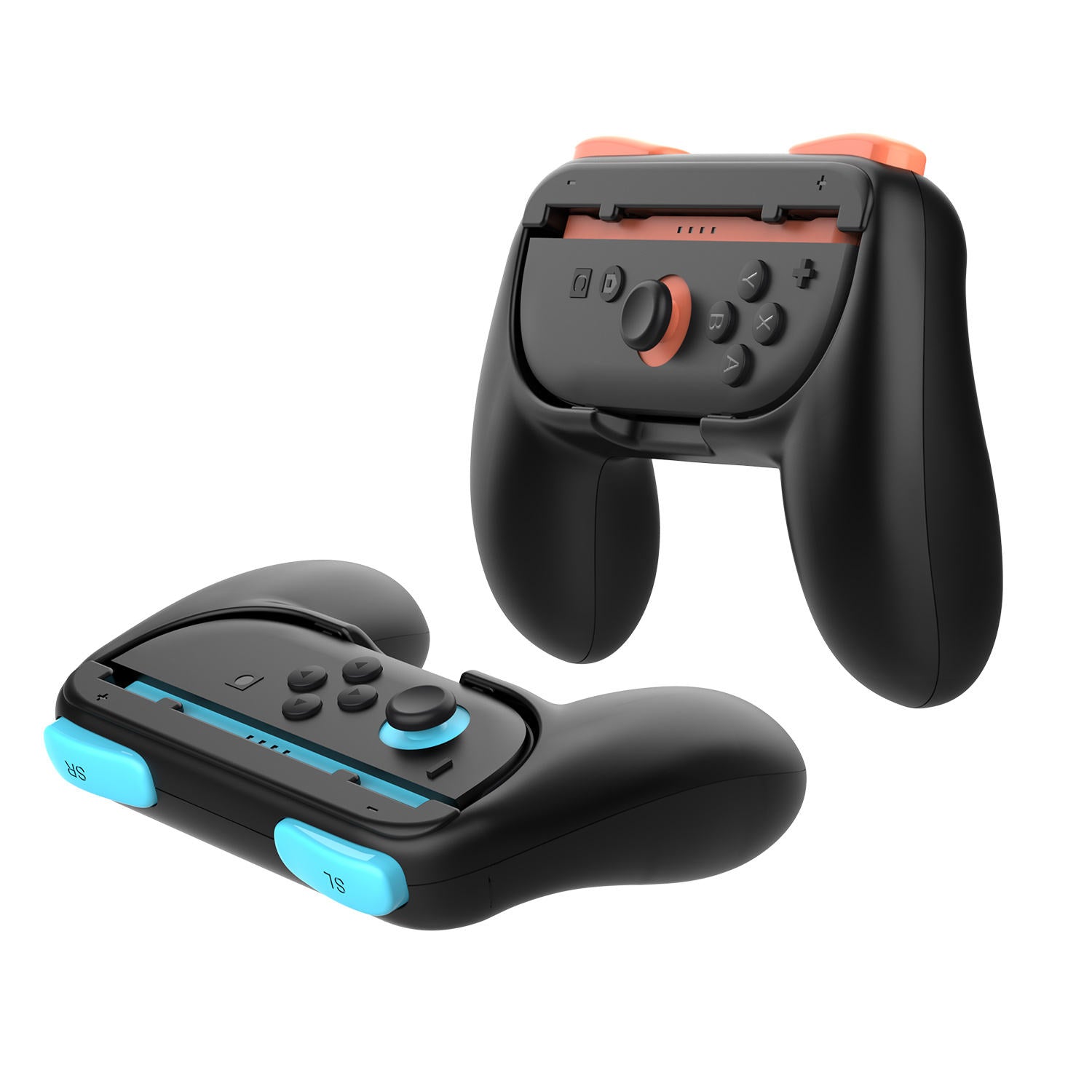Dobe Controller Grip for Nintendo Switch 2 Joy-Pad (Black) (Orange/Blue Button) TNS-3162S