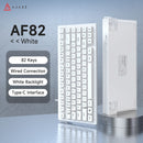 Ajazz AF82 White Light 82 Keys Wired Hot-Swappable Mechanical Keyboard (White)