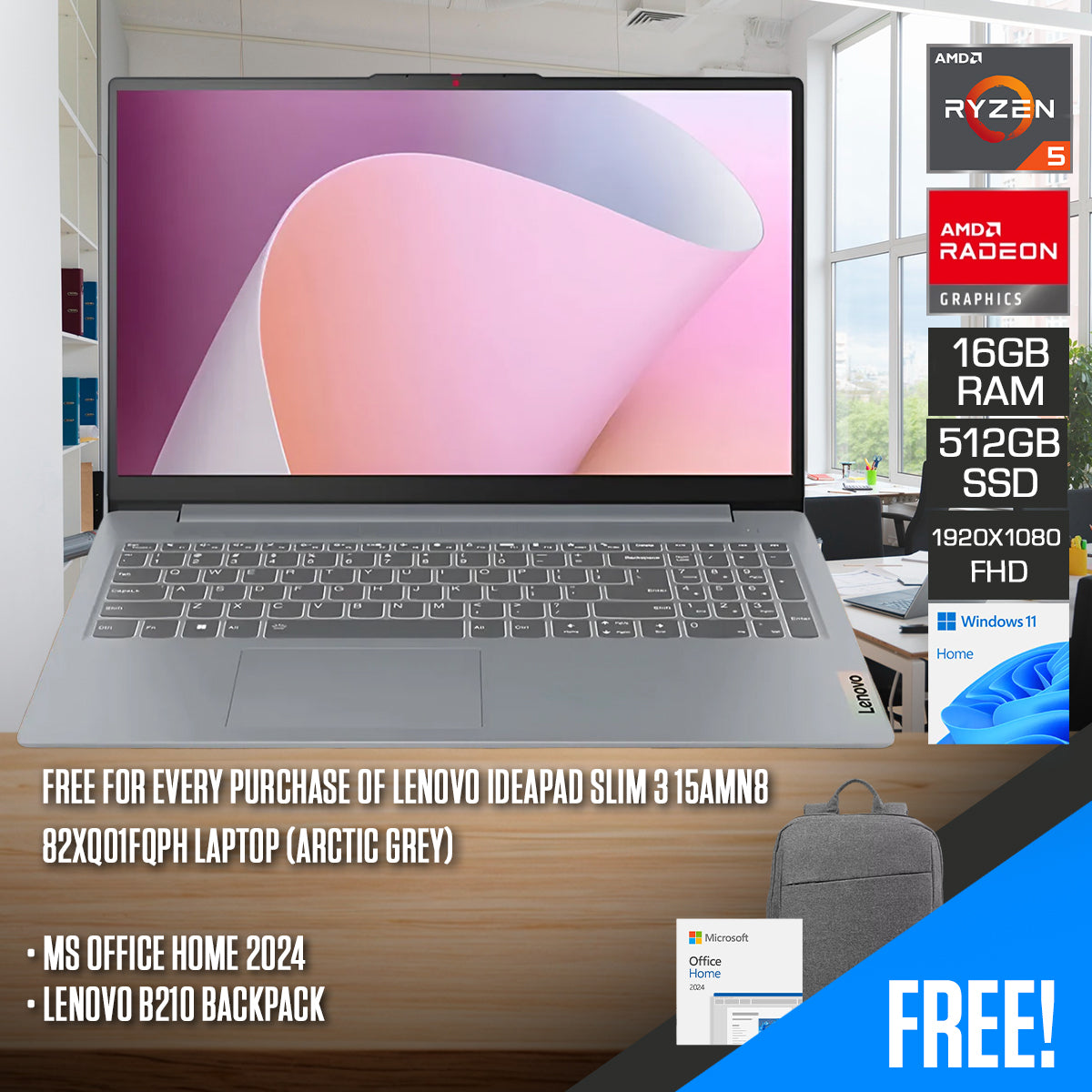 Lenovo IdeaPad Slim 3 15AMN8 82XQ01FQPH