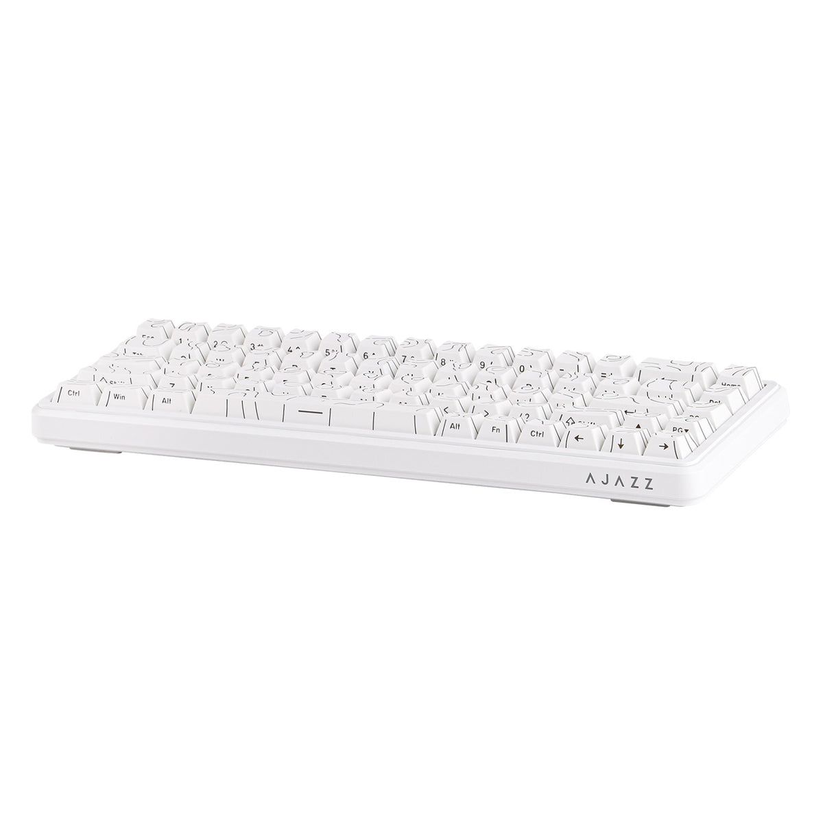 Ajazz AK680 Max RGB Wired 68-Keys Gasket-Mounted Hot Swappable Mechanical Keyboard (Contour White)