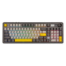 Ajazz AK980 RGB Tri-Mode 98% 97-Keys Gasket-Mounted Hot-Swappable Mechanical Keyboard with 1.14" TFT Display Screen & Knob (Black/Grey/Yellow) 