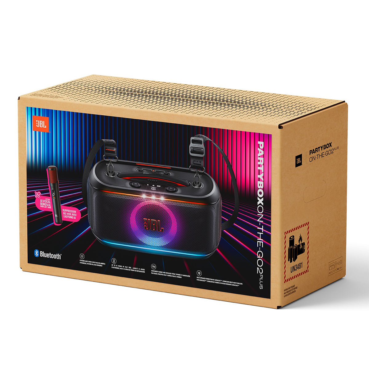 JBL PartyBox On-The-Go 2 Plus - Powerful Portable Party Speaker with AI Sound Enhancement