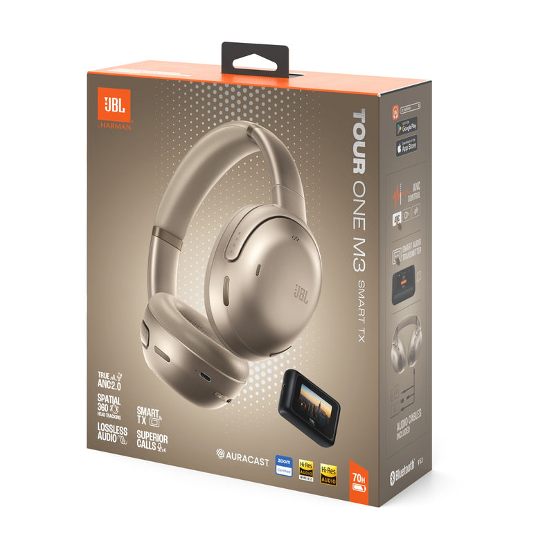 JBL Tour One M3 Smart TX Wireless Over-Ear Noise Cancelling Headphone (Black, Blue, Latte)