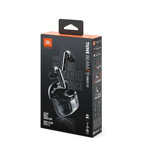 JBL Tune Beam True Wireless Noise Cancelling Earbuds (Ghost Black)